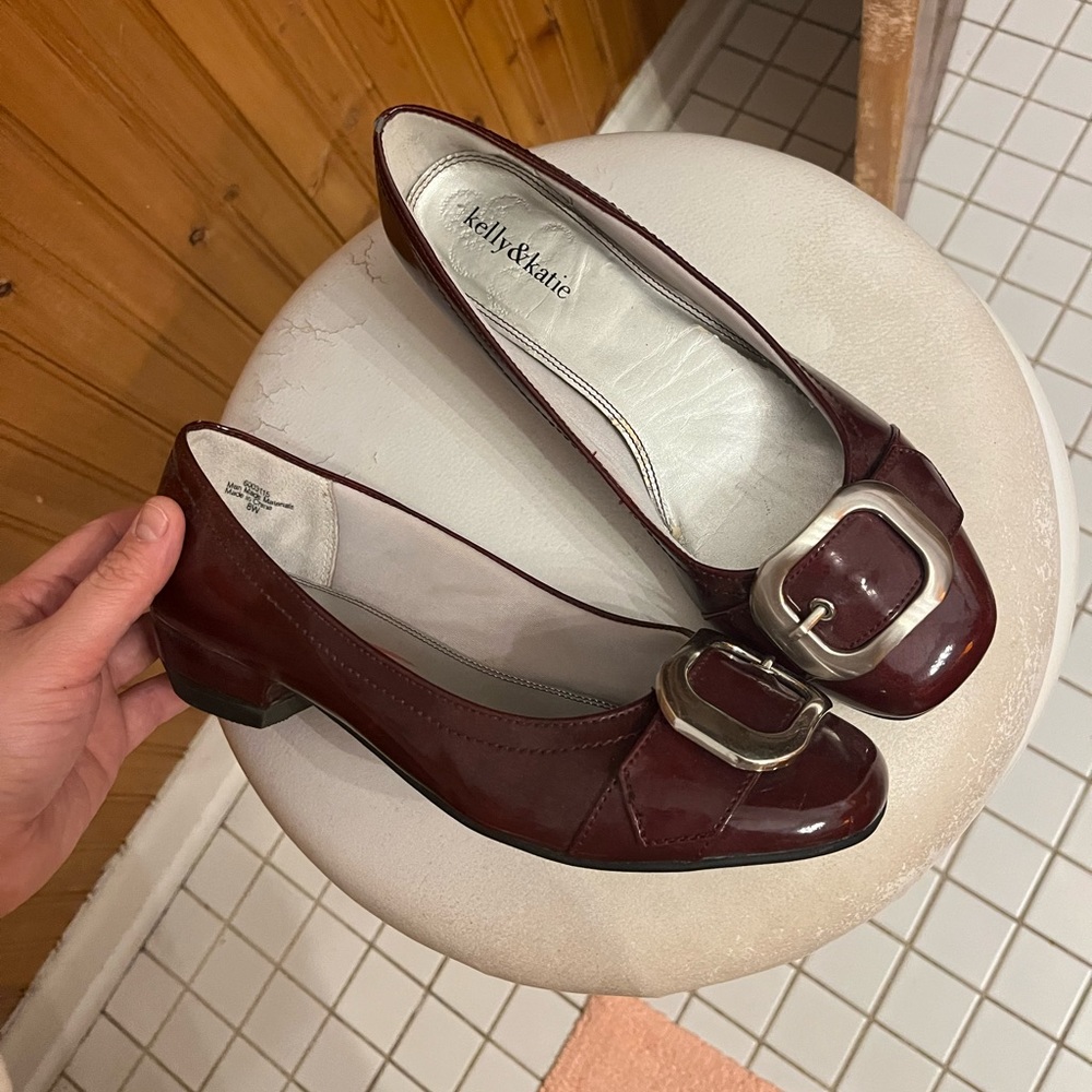 cute buckle flats
